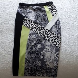 RIVER ISLAND Patterned Midi Skirt